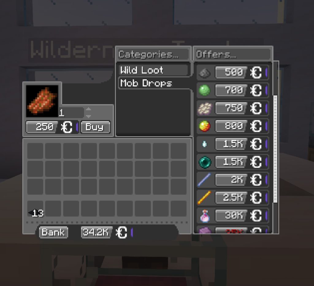 CobbleMerchant Department Store Shop Drop Mob